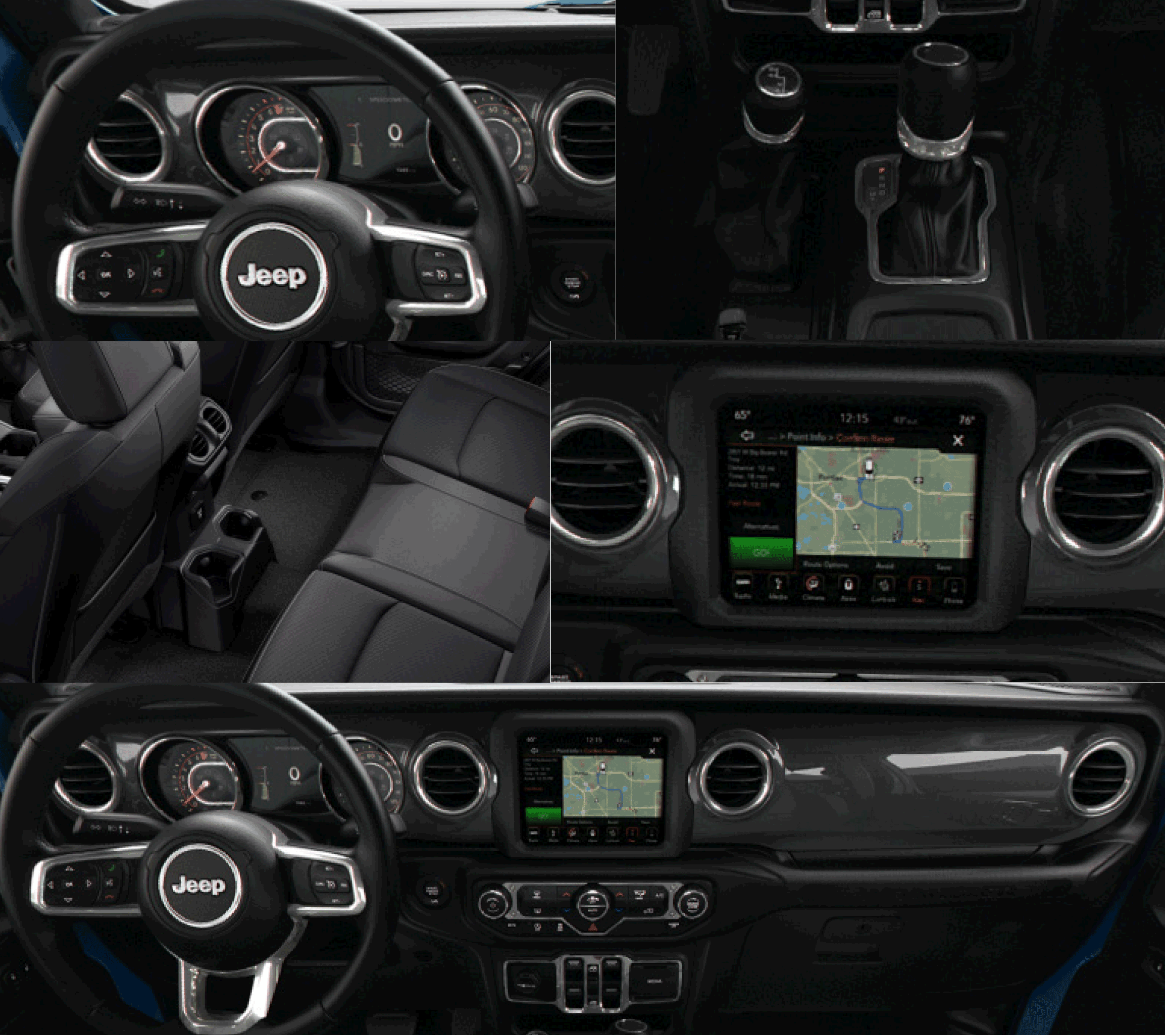 Interior de un Jeep Wrangler